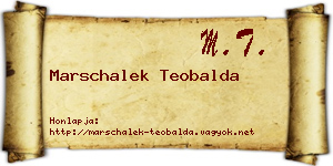 Marschalek Teobalda névjegykártya